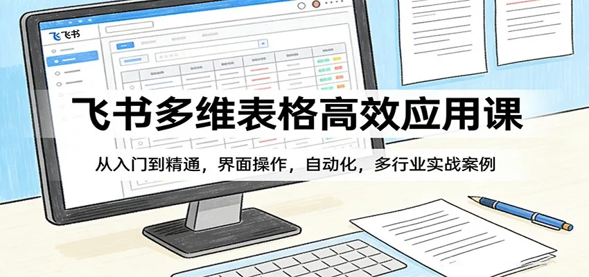 飞书多维表格高效应用课：从入门到精通，界面操作，自动化，多行业实战案例_就是爱分享