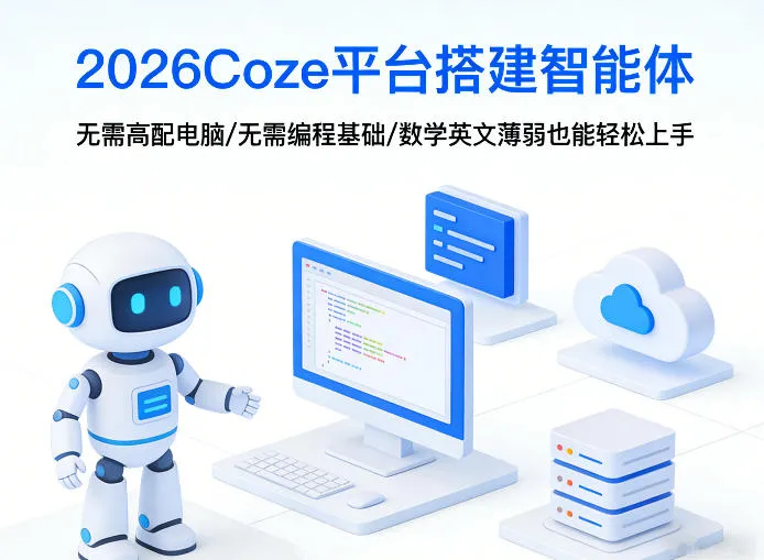 2026Coze平台搭建智能体，无需高配电脑、无需编程基础，哪怕数学和英文薄弱也能轻松上手_就是爱分享