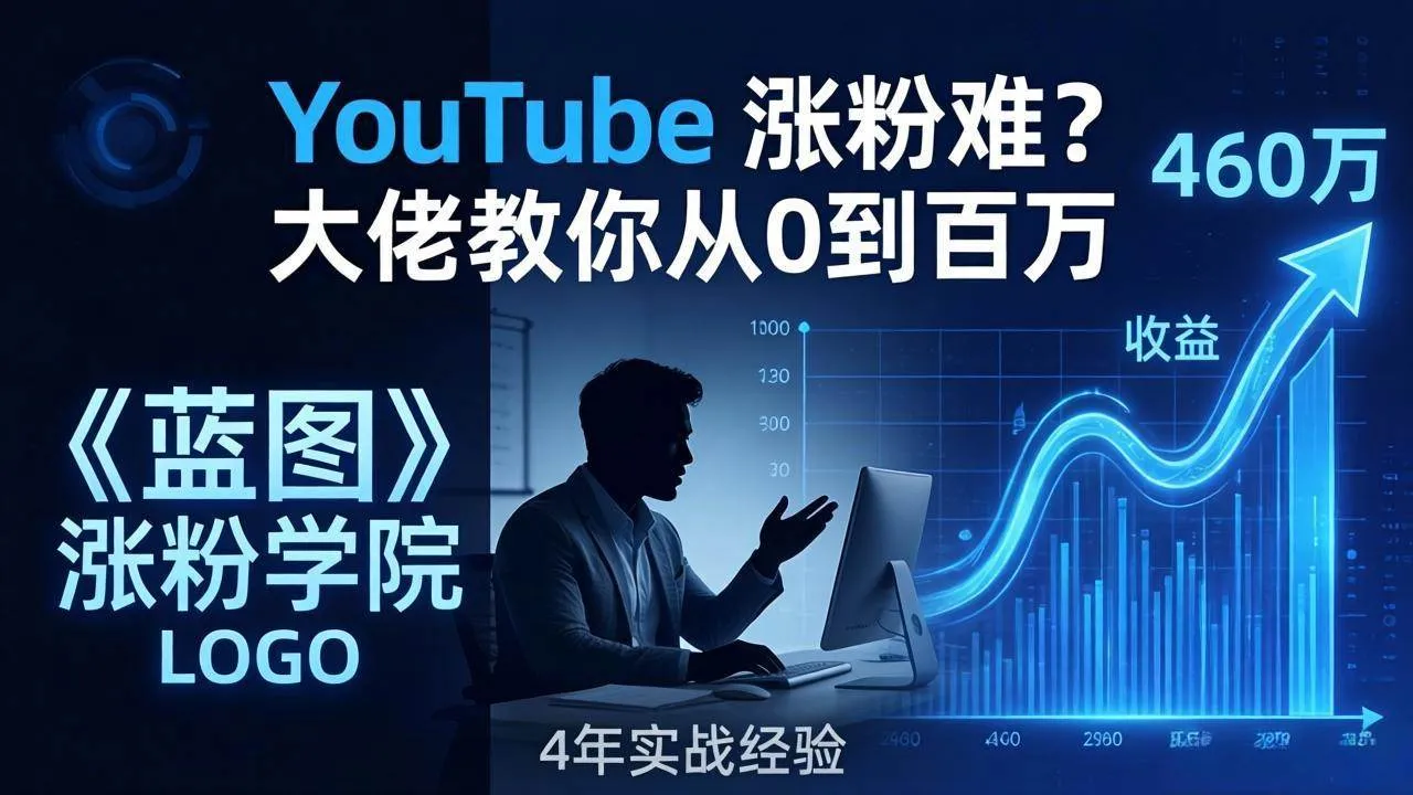 （17836期）YouTube 涨粉难？《蓝图涨粉学院》：4 年赚 460 万的大佬教策略，从0到百万有路径！_就是爱分享