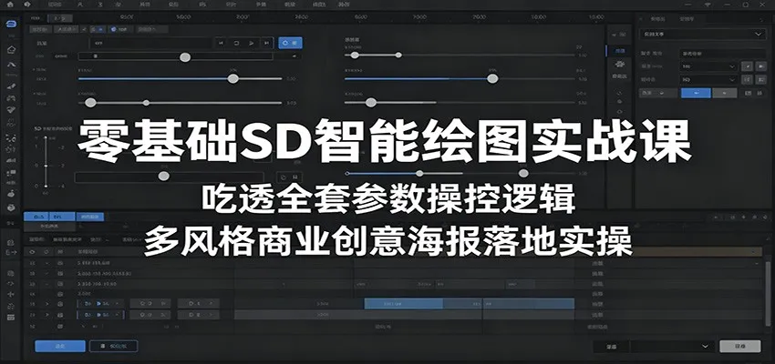 零基础SD智能绘图实战课:吃透全套参数操控逻辑,多风格商业创意海报落地实操_一起云网创