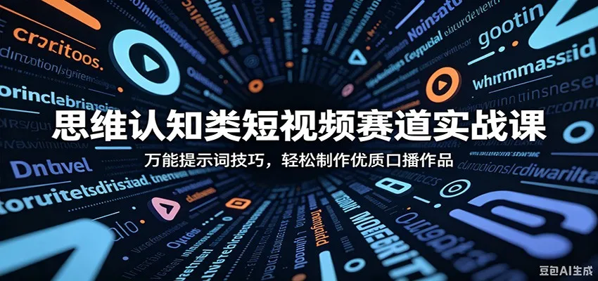 思维认知类短视频赛道实战课:万能提示词技巧,轻松制作优质口播作品_一起云网创