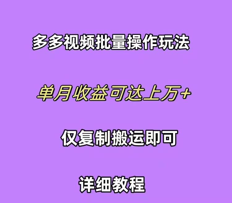 (10029期)拼多多视频带货快速过爆款选品教程 每天轻轻松松赚取三位数佣金 小白必..._就是爱分享