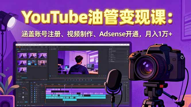 （15987期）2025YouTube油管变现课：涵盖账号注册、视频制作、Adsense开通，月入1万+_就是爱分享