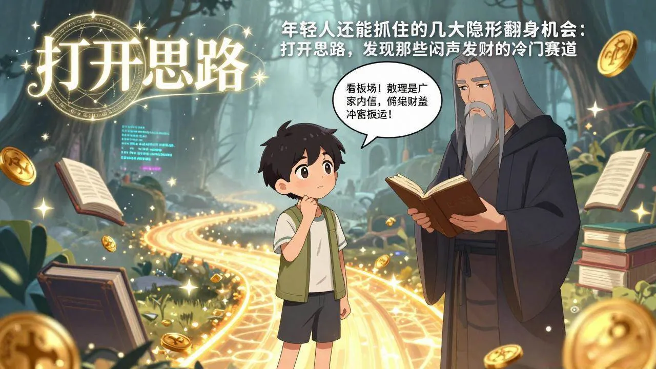 (17471期)付费文1+2:年轻人还能抓住的几大隐形翻身机会:打开思路,发现那些闷声发财的冷门赛道_就是爱分享