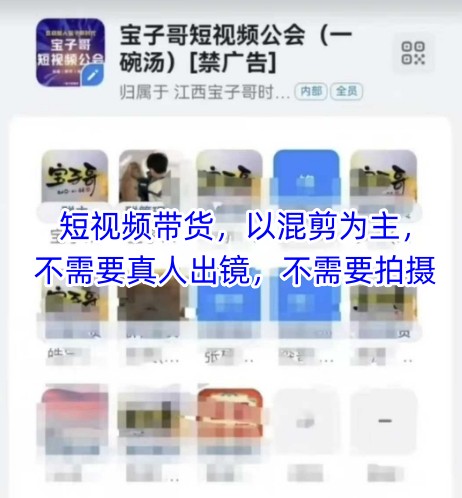 宝子哥头部团队短视频带货，以混剪为主，不需要真人出镜，不需要拍摄_就是爱分享