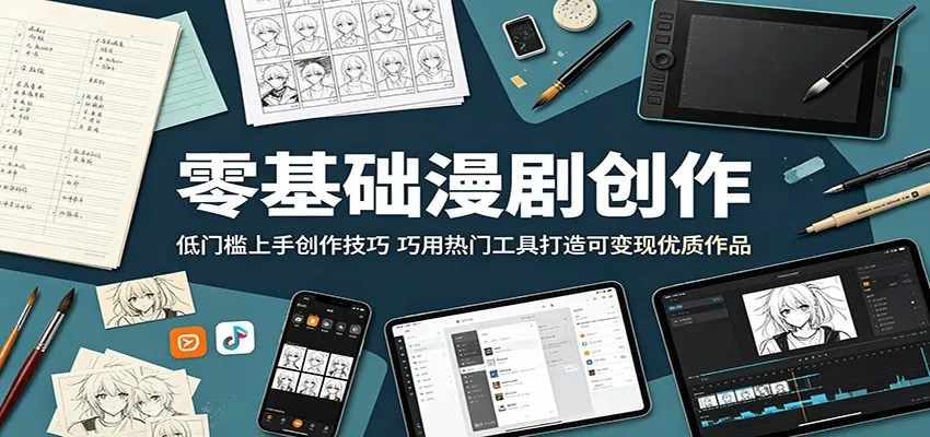 零基础漫剧创作:低门槛上手创作技巧,巧用热门工具打造可变现优质作品_一起云网创