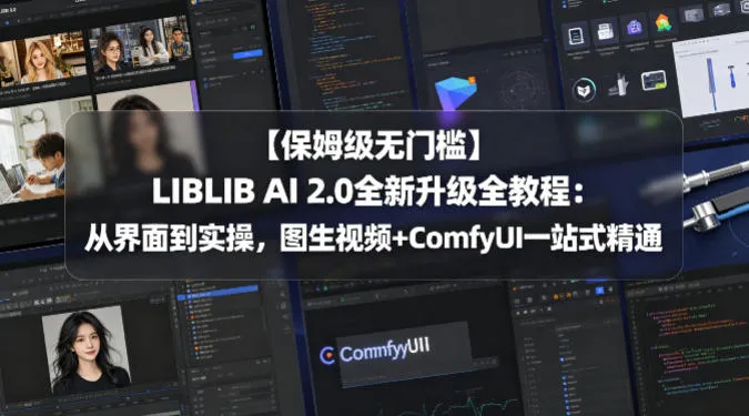 【保姆级无门槛】LIBLIB AI 2.0全新升级全教程：从界面到实操，图生视频+ComfyUI一站式精通_就是爱分享