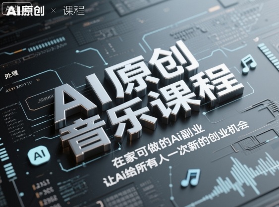 AI原创音乐课程，在家可做的Ai副业，让Ai给所有人一次新的创业机会_就是爱分享