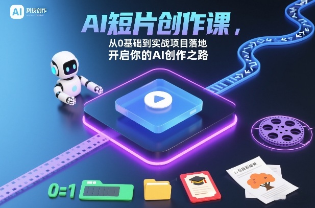 AI短片创作课,从0基础到实战项目落地,开启你的AI创作之路_就是爱分享
