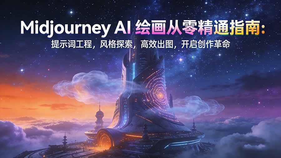 （17118期）Midjourney AI绘画从零精通指南：提示词工程，风格探索，高效出图，开启创作革命_就是爱分享
