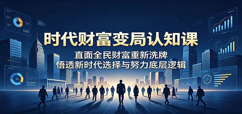 时代财富变局认知课：直面全民财富重新洗牌，悟透新时代选择与努力底层逻辑_一起云网创