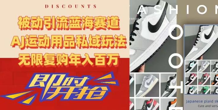 被动引流蓝海赛道，AJ运动用品私域玩法，无限复购年入百万【揭秘】_就是爱分享