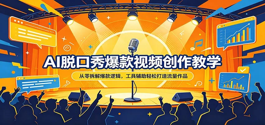 AI脱口秀爆款视频创作教学：从零拆解爆款逻辑，工具辅助轻松打造流量作品_就是爱分享