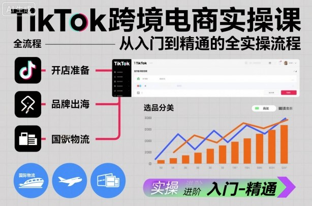 TikTok跨境电商实操课，从入门到精通的全实操流程_就是爱分享