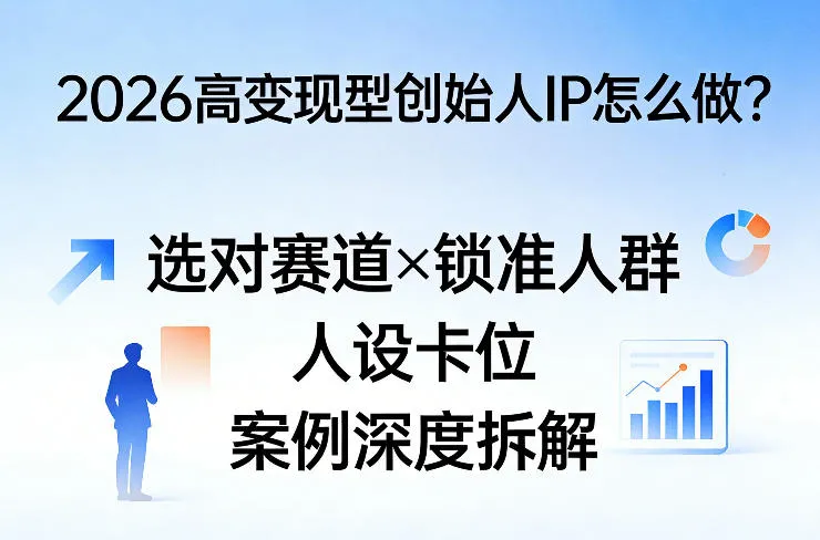 2026高变现型创始人IP怎么做？选对赛道×锁准人群×人设卡位×案例深度拆解_就是爱分享
