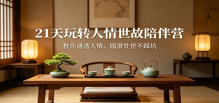 21天玩转人情世故陪伴营：教你通透人情、圆滑处世不踩坑_就是爱分享