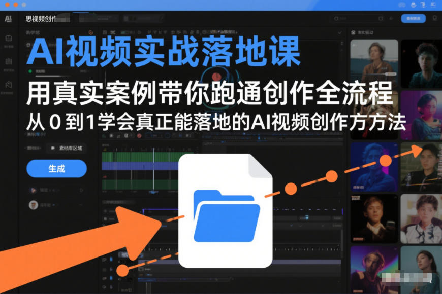 AI视频实战落地课,用真实案例带你跑通创作全流程,从0到1学会真正能落地的AI视频创作方法_就是爱分享