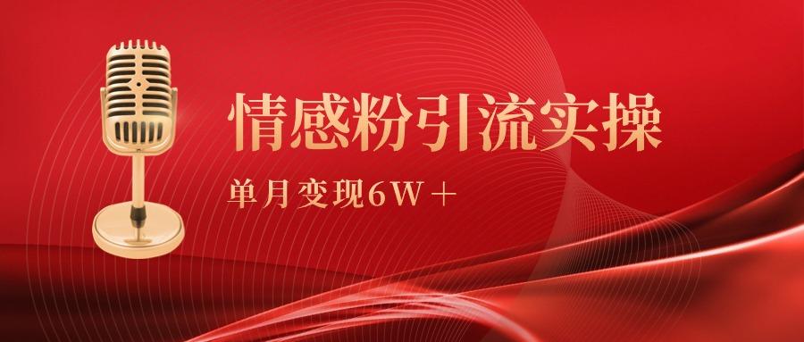 (9473期)单月变现6w+，情感粉引流变现实操课_就是爱分享