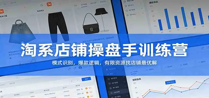 淘系店铺操盘手训练营：模式识别，爆款逻辑，有限资源找店铺最优解_就是爱分享