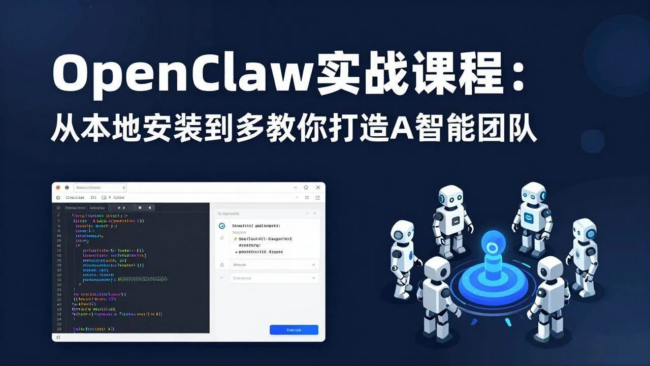(17883期)OpenClaw实战课程:从本地安装到多Agent协同,手把手教你打造AI智能团队_就是爱分享
