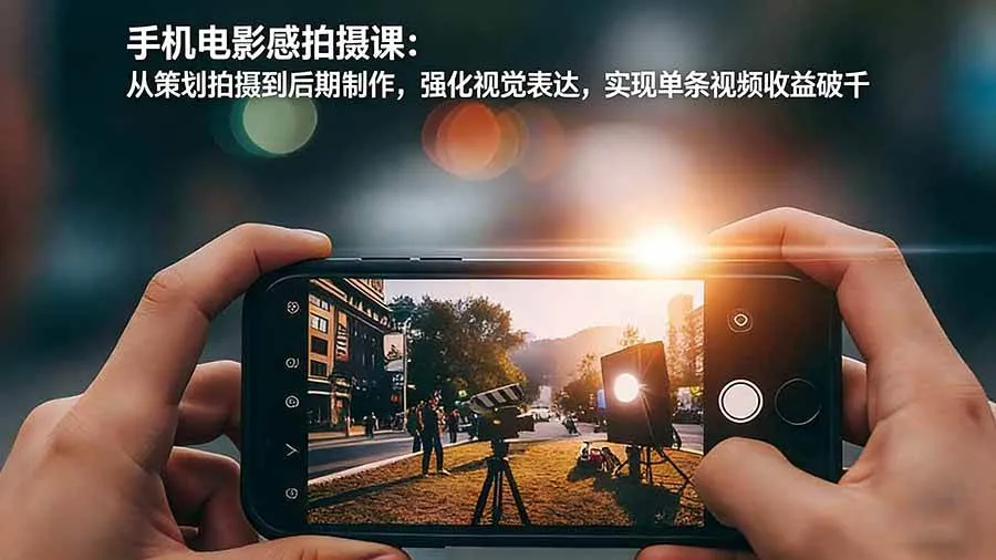 （17273期）手机电影感拍摄课：从策划拍摄到后期制作，强化视觉表达，实现单条视频收益破千_就是爱分享