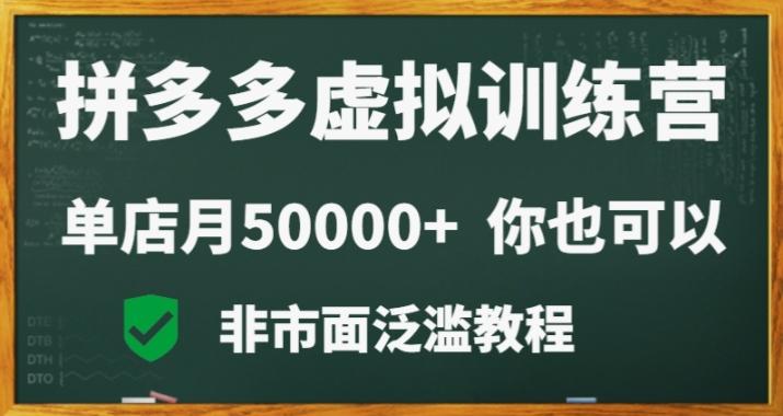 拼多多虚拟电商训练营月入30000+你也行，暴利稳定长久，副业首选_就是爱分享