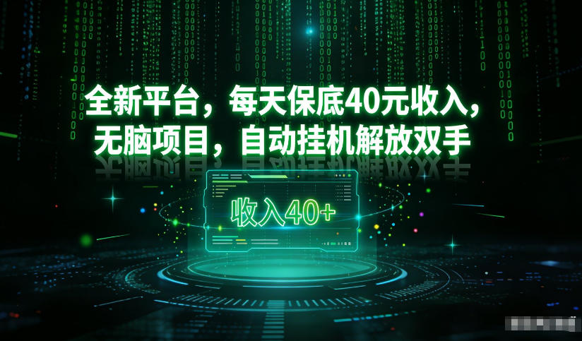 最新看广平台，每天保底30-4米，无脑项目，自动挂G解放双手【揭秘】_就是爱分享