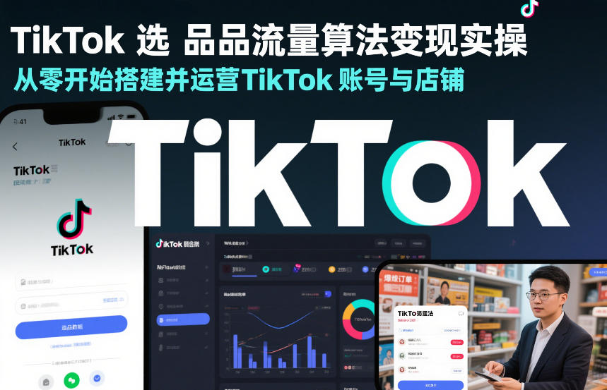 TikTok选品流量算法变现实操,从零开始搭建并运营TikTok账号与店铺_就是爱分享