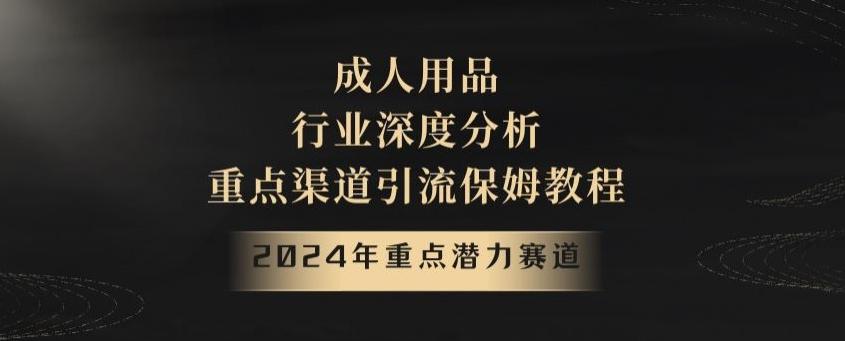 2024年重点潜力赛道，成人用品行业深度分析，重点渠道引流保姆教程【揭秘】_就是爱分享
