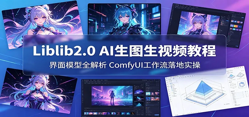 Liblib2.0 AI生图生视频教程：界面模型全解析，ComfyUI工作流落地实操_一起云网创