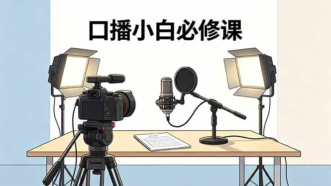 口播小白必修课：录像收音灯光设备+脚本撰写，搭专业级录制场景_一起云网创