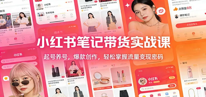 小红书笔记带货实战课:起号养号,爆款创作,轻松掌握流量变现密码_就是爱分享