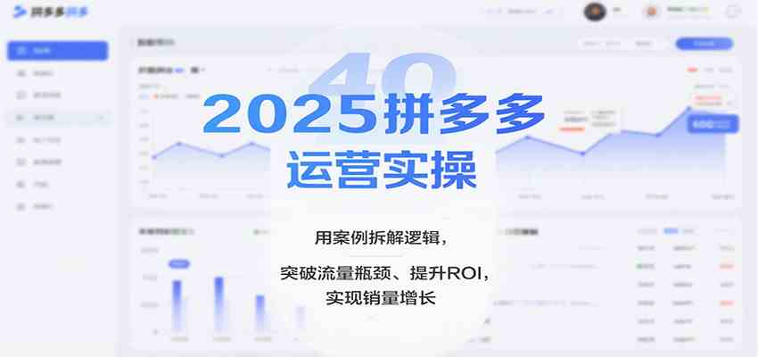 2025拼多多运营实操,用案例拆解逻辑,突破流量瓶颈、提升ROI,实现销量增长(更新)_就是爱分享