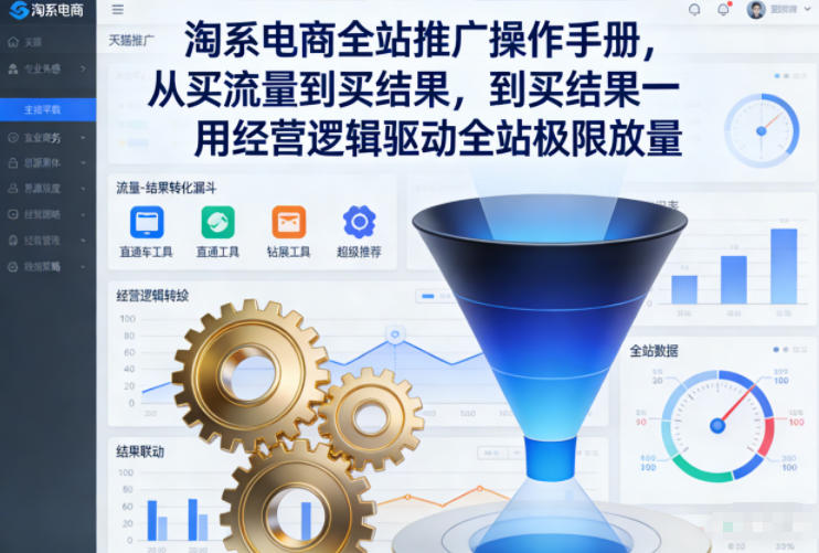 淘系电商全站推广操作手册,从买流量到买结果一用经营逻辑驱动全站极限放量_就是爱分享