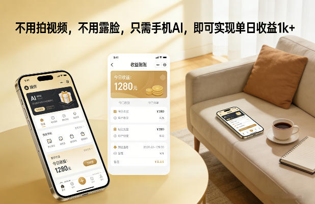 不用拍视频,不用露脸,只需手机AI,即可实现单日收益1k+【揭秘】_就是爱分享