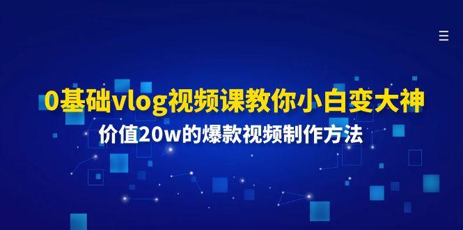 0基础vlog视频课教你小白变大神：价值20w的爆款视频制作方法_就是爱分享