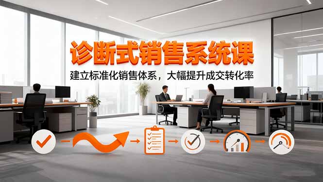 诊断式销售系统课，建立标准化销售体系，大幅提升成交转化率_就是爱分享