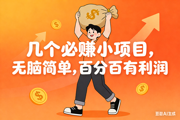 （16918期）几个必赚小项目，无脑简单，百分百有利润，副业首选，日入200+_就是爱分享