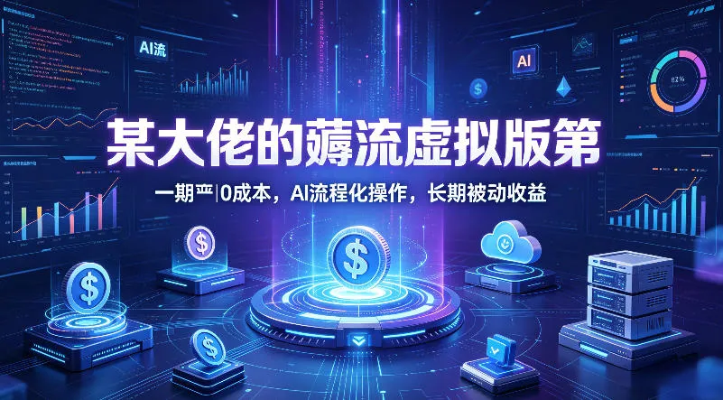 某大佬的薅流虚拟版第一期丨0成本，AI流程化操作，长期被动收益_就是爱分享