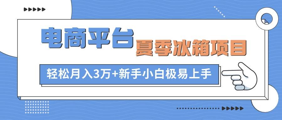 电商平台夏季冰箱项目，轻松月入3万+，新手小白极易上手_就是爱分享
