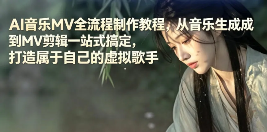 AI音乐MV全流程制作教程,从音乐生成到MV剪辑一站式搞定,打造属于自己的虚拟歌手_一起云网创