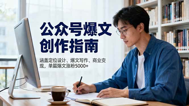 （16380期）公众号爆文创作指南，涵盖定位设计+爆文写作+商业变现，单篇爆文涨粉5000+_就是爱分享