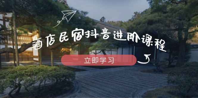 酒店民宿抖音进阶课程，掌握流量渠道与推流逻辑，打造爆款内容_就是爱分享