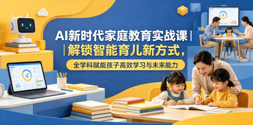 AI新时代家庭教育实战课｜解锁智能育儿新方式，全学科赋能孩子高效学习与未来能力_一起云网创