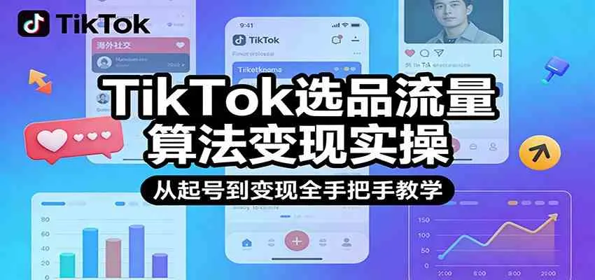 TikTok选品流量算法变现实操，从起号到变现全手把手教学_就是爱分享