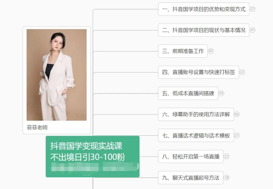 抖音国学变现项目：不出境日引30-100粉实战课程_就是爱分享