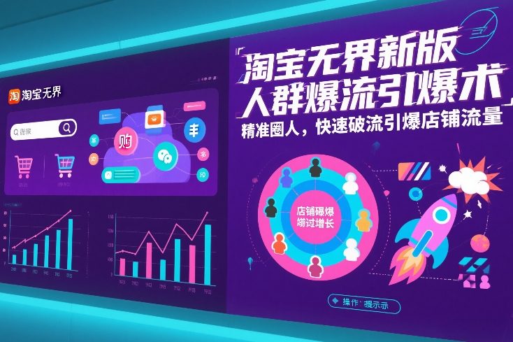淘宝无界新版人群爆流引爆术,精准圈人,快速破流引爆店铺流量_就是爱分享