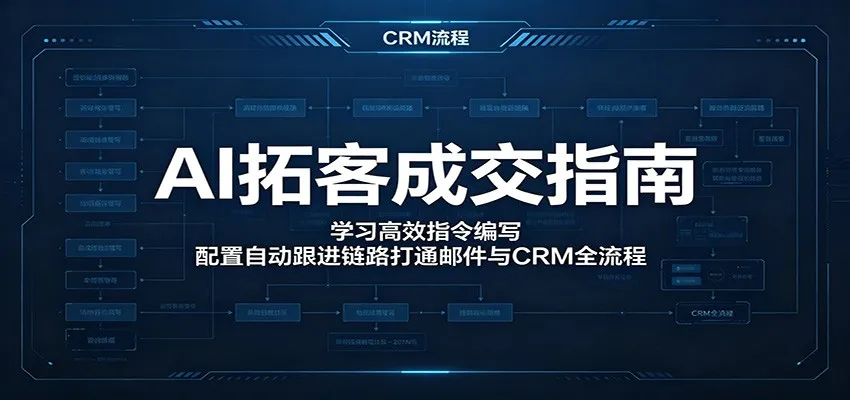 AI拓客成交指南:学习高效指令编写,配置自动跟进链路打通邮件与CRM全流程_一起云网创