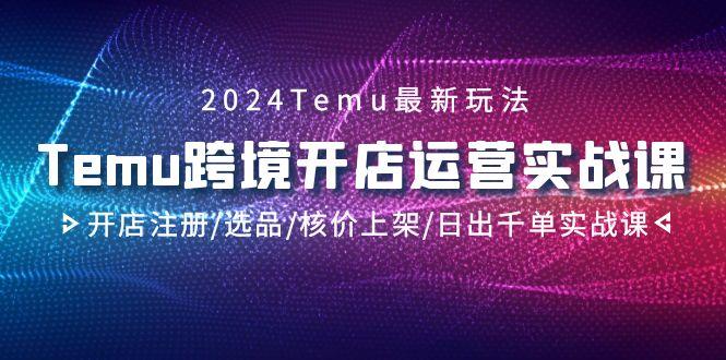 2024Temu跨境开店运营实战课，开店注册/选品/核价上架/日出千单实战课_就是爱分享