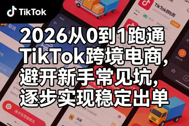 2026从0到1跑通TikTok跨境电商,避开新手常见坑,逐步实现稳定出单_就是爱分享